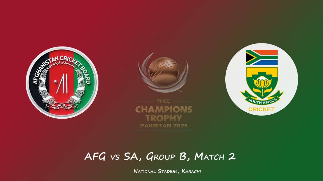 Afghanistan vs South Africa Champions Trophy 2025 Live Streaming