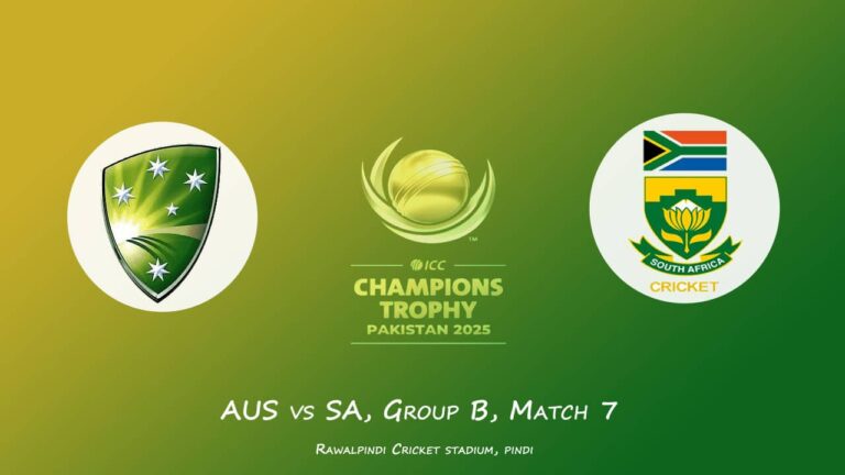Australia vs South Africa Champions Trophy 2025 Live Streaming