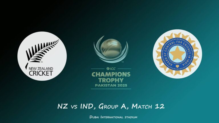 India vs New Zealand Champions Trophy 2025 Live Streaming