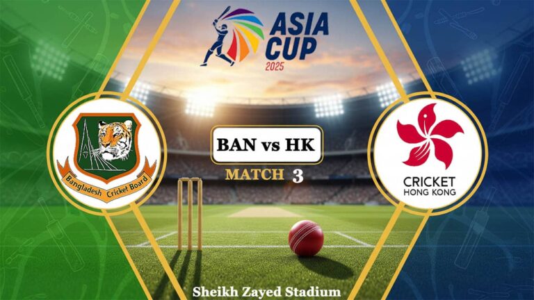 Bangladesh vs Hong Kong China Asia Cup 2025 Live Streaming