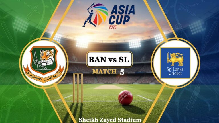 Bangladesh vs Sri Lanka Asia Cup 2025, Group B, Match 5, Live Streaming