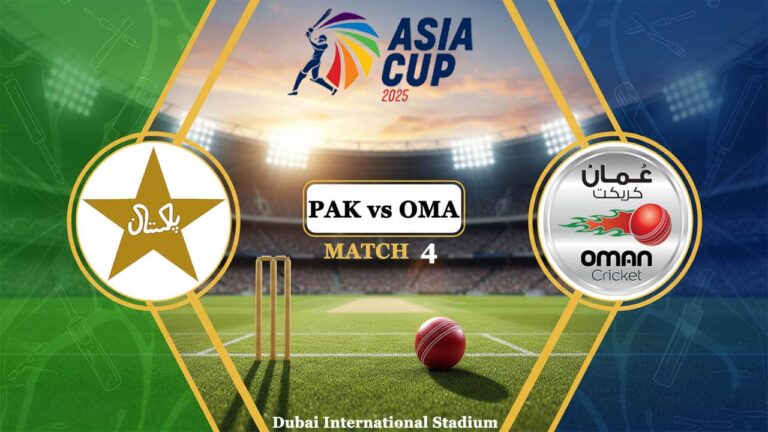 Pakistan vs Oman Asia Cup 2025 Live Streaming