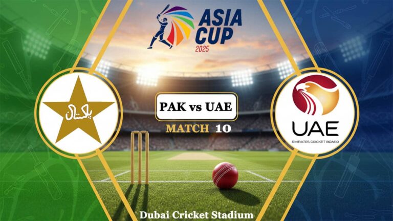 Pakistan vs United Arab Emirates Asia Cup 2025 Live Streaming