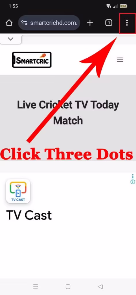 Click Three Dots on Screen