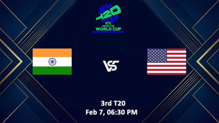 India vs USA T20 World Cup 2026, Group A, Match 3, Live Streaming