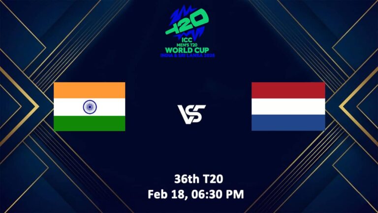 Netherlands vs India T20 World Cup 2026 Live Streaming