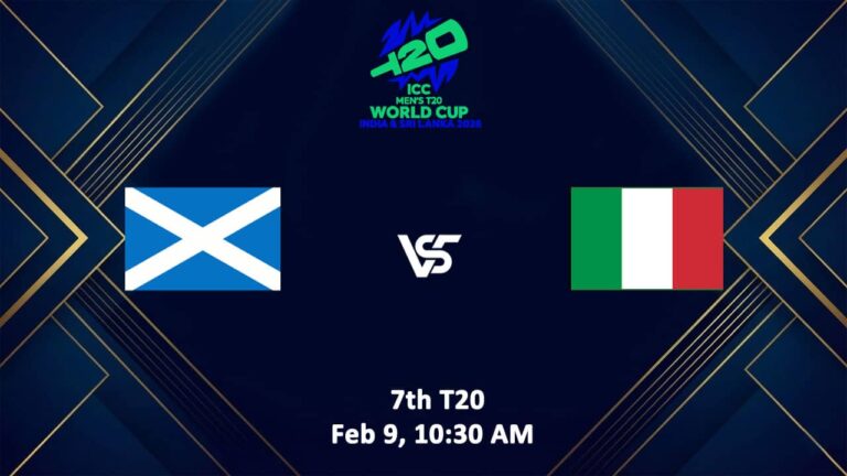 Scotland vs Italy T20 World Cup 2026 Live Streaming