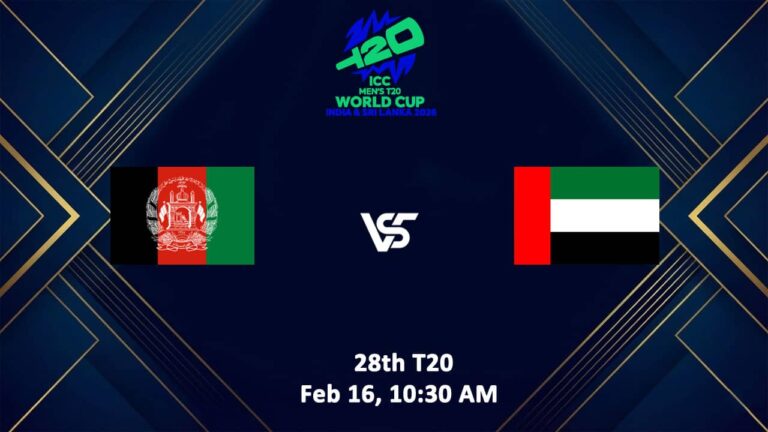 UAE vs Afghanistan T20 World Cup 2026 Live Streaming