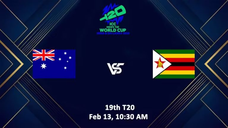 Zimbabwe vs Australia T20 World Cup 2026 Live Streaming